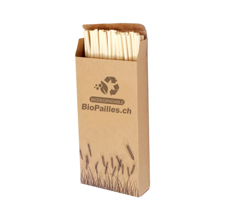 Paille en blé naturel Pack 100 Pièces 14.5 ou 20 cm